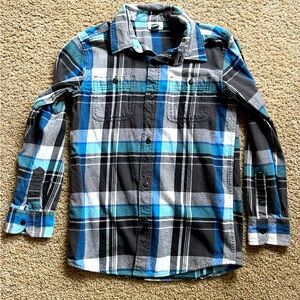 Old Navy long sleeve flannel button up 14/16 shirt